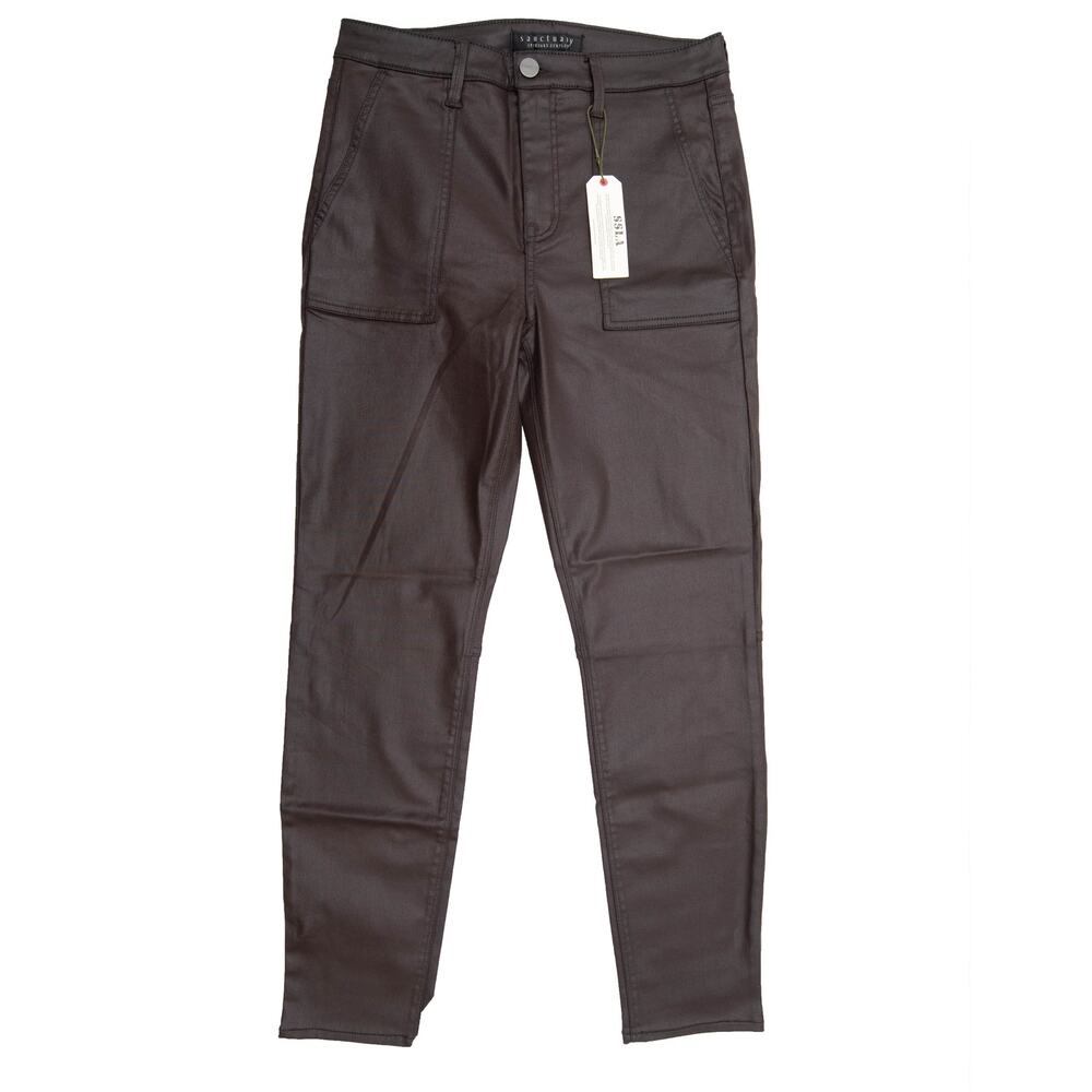 New Sanctuary Hayden High Rise Coated Stretch Denim Skinny Pants Size 29